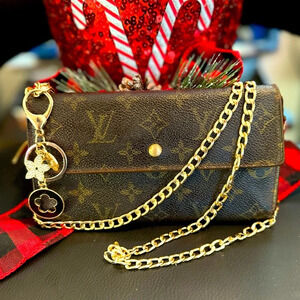 Louis Vuitton Monogram Porte Tresor International Trifold Long Wallet converted